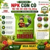 Phân NPK Con Cò 16-16-8+4S+6,3Ca giúp cải tạo đất, phát triển rễ khỏe, hạn chế vàng lá, tăng sức đề kháng và sinh trưởng ổn định.